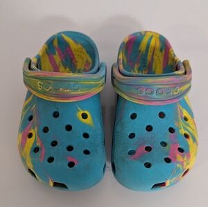 CROCS Kids' Blue and Pink Water Shoes
